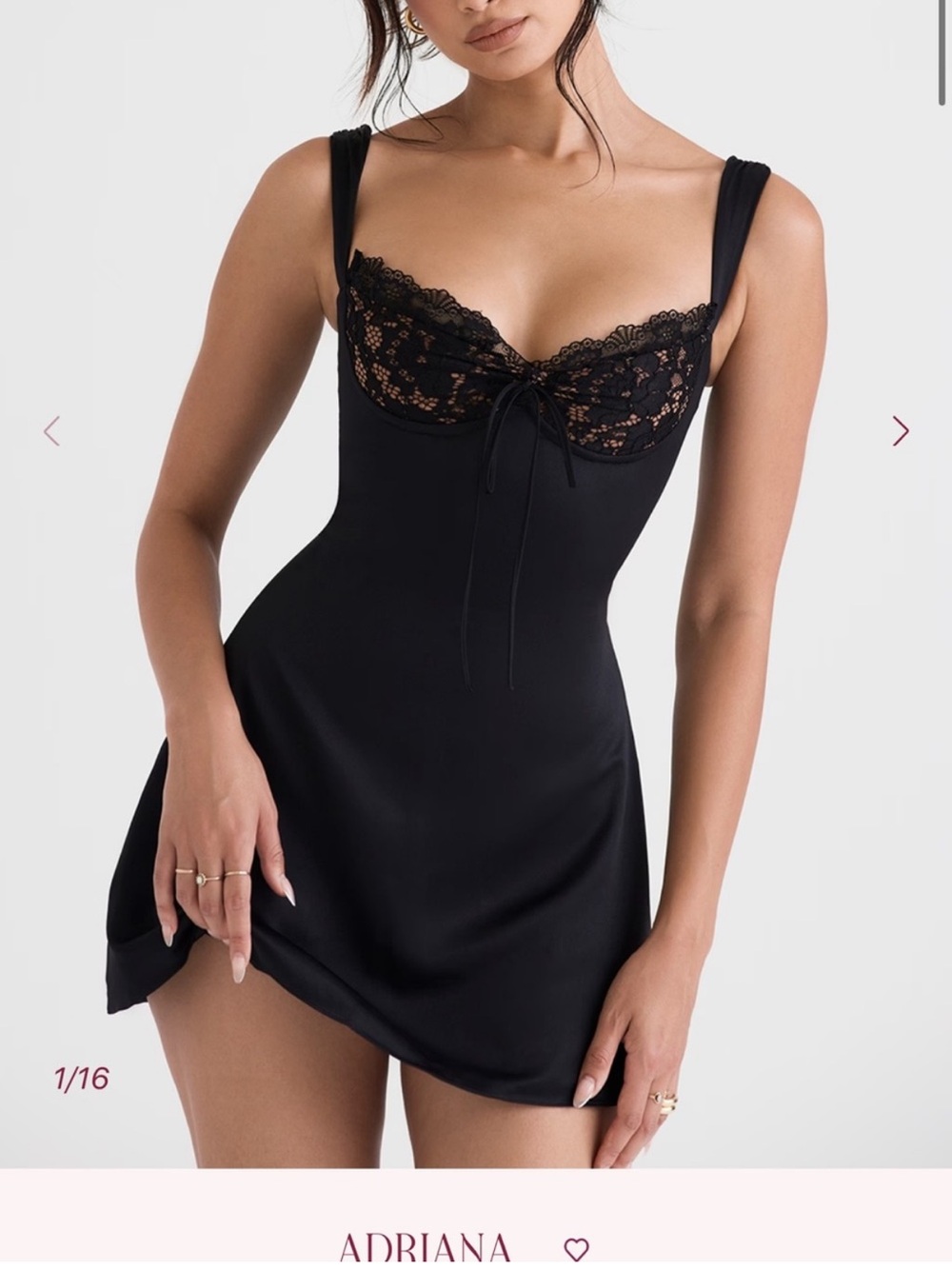 House of CB Adriana dress Black Lace Size XL L+ Plus Cups